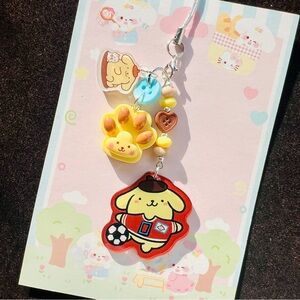 pompompurin double sided acrylic phonecharm phonestrap